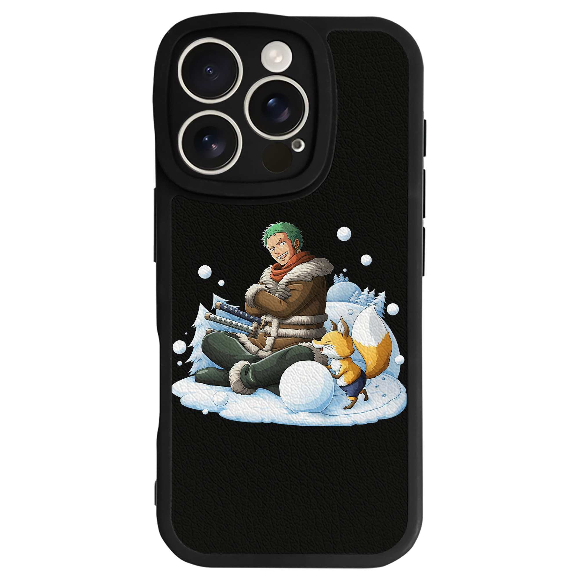 （画像用） ワンピース ロロノア・ゾロ ONE PIECE Roronoa Zoro 【iPhone 16シリーズ対応】シリコンスマホケース（レザー調） 材質：シリコン